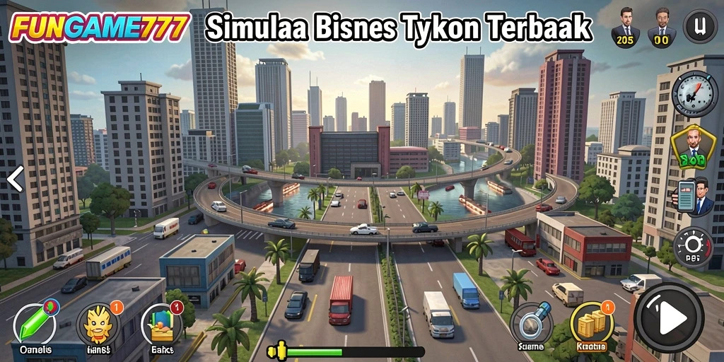 Gambaran gameplay Tycoon yang menarik dan interaktif di FUNGAME777.