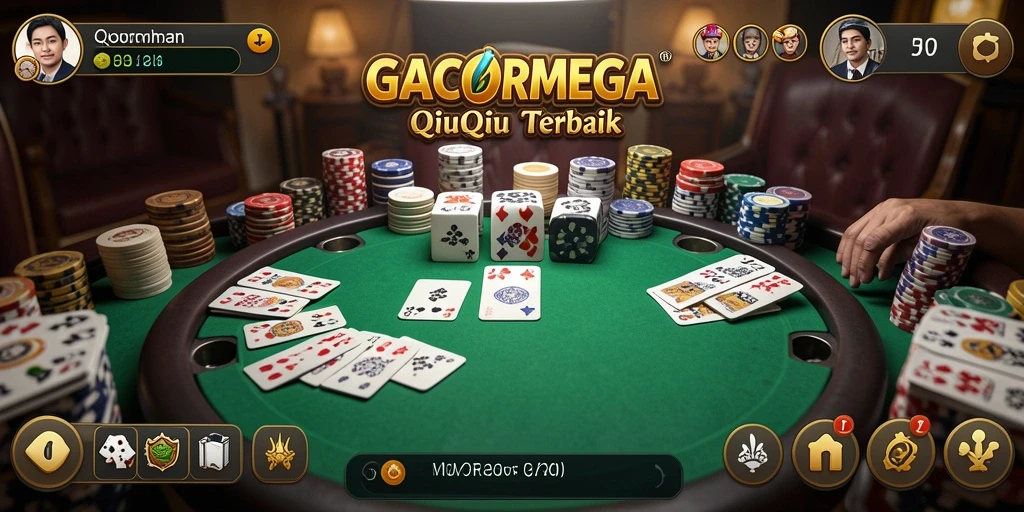 Tampilan gameplay QiuQiu yang seru di GACORMEGA.