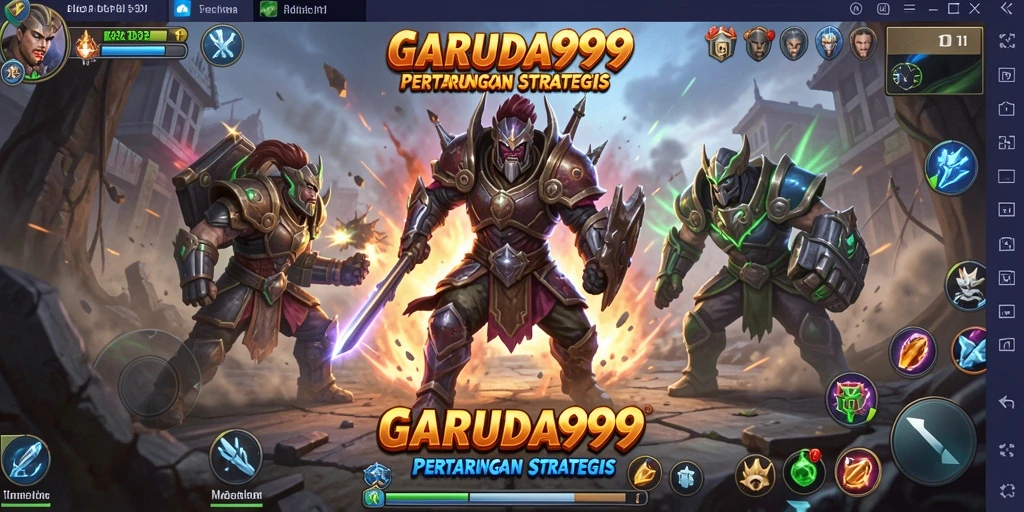 Tampilan aksi seru dalam GARUDA999 saat pemain bertarung dengan strategi.
