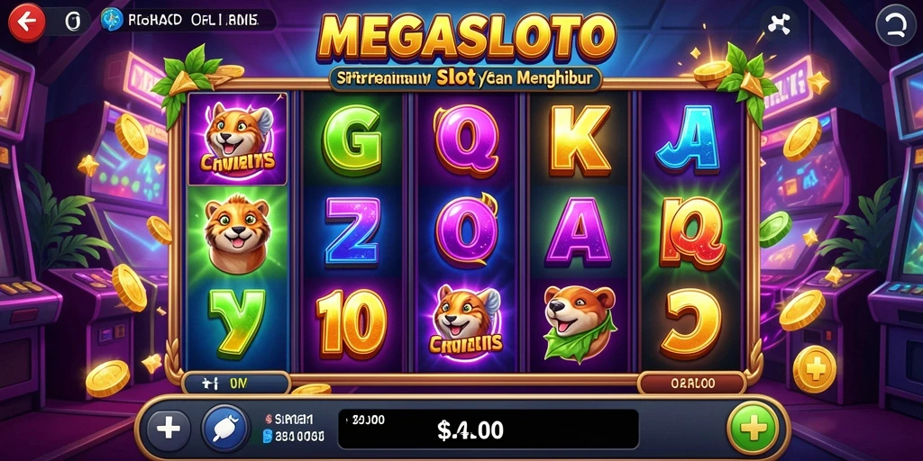 Tampilan gameplay menarik dari MEGASLOTO dengan tema slot beragam.