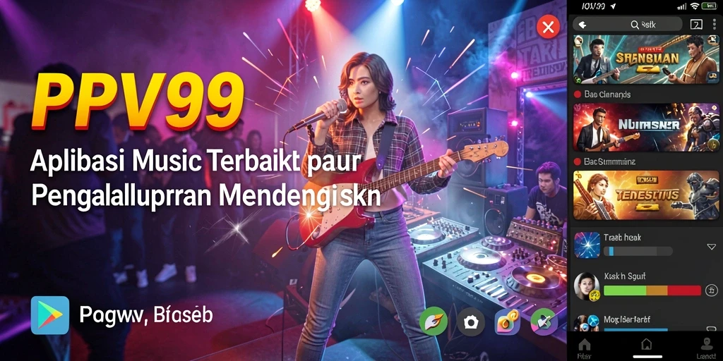 Screenshot gameplay aplikasi PPV99 menampilkan antarmuka musik yang menarik.
